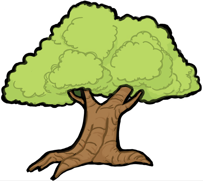 700x623 How To Draw Cartoon Trees With Easy Step