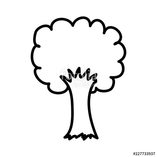 500x500 Cute Tree Drawing Icon Stock Image And Royalty Free Vector