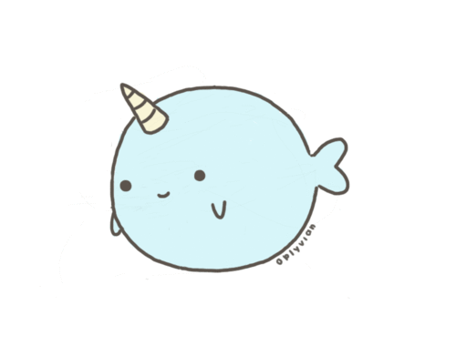 500x380 Adorable Narwhal Illustration! Things That Make Me Happy Cute