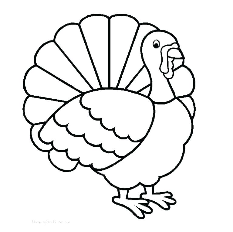 768x764 Cute Turkey Coloring Pages Cute Turkey Coloring Pages Cute