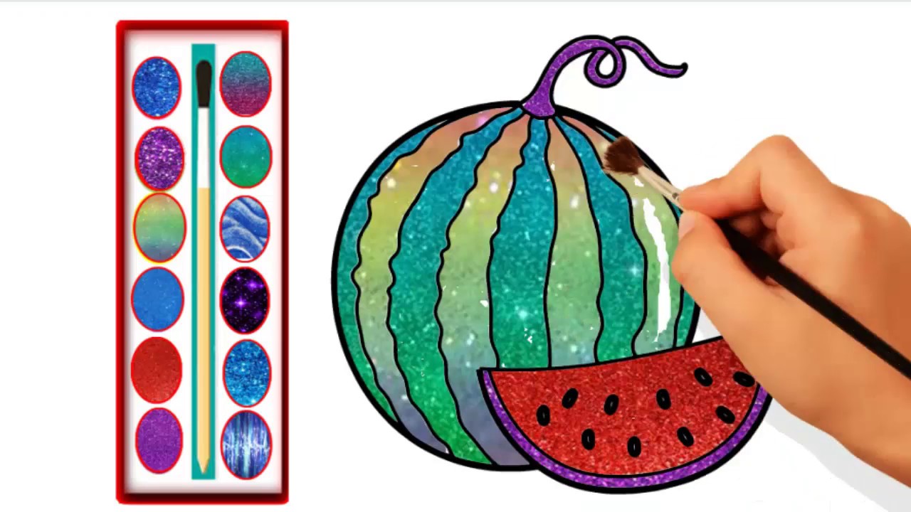 1280x720 How To Draw Watermelon Step