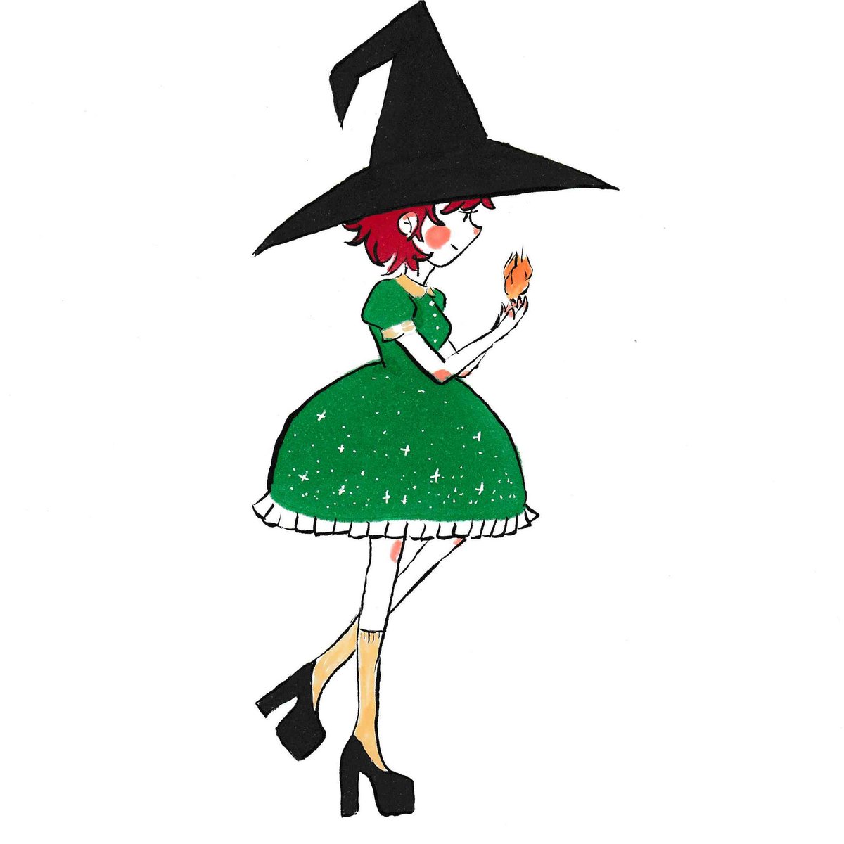 1200x1200 On Twitter Brujita Dibujada En Junta De Halloween