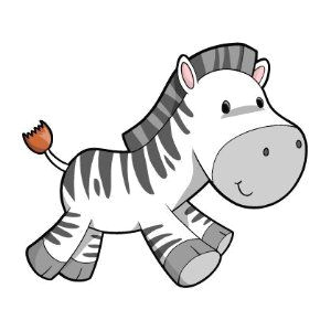 300x300 Cartoon Drawing Zebra Children S Wall Decals Cartoon Cute Baby
