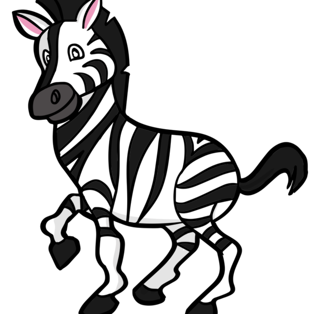 easy zebra cartoon