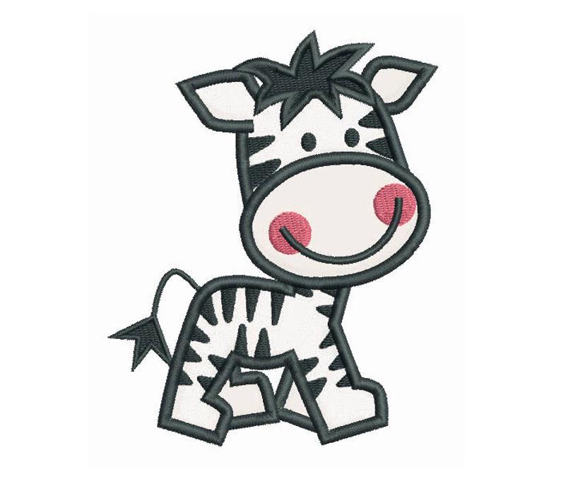 794x678 Cute Zebra Applique Machine Embroidery Design Baby Zebra Etsy