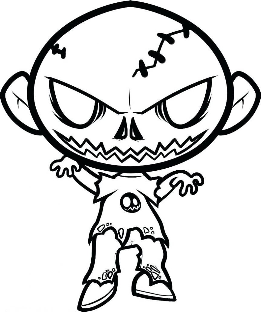 863x1033 Cute Zombie Coloring Pages
