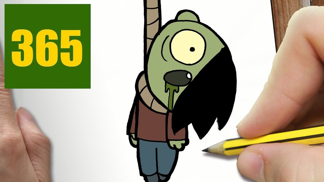 1280x720 How To Draw A Zombie Halloween Cute, Easy Step
