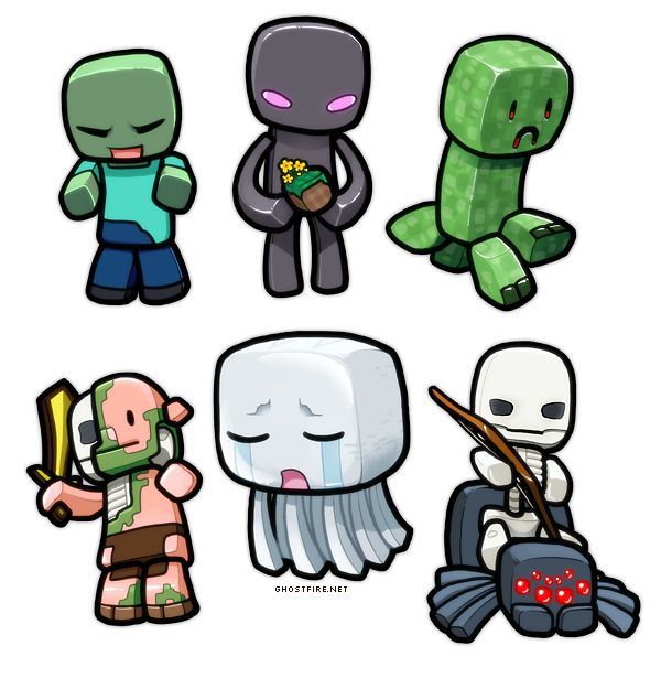 600x615 Minecraft Cute Zombie Drawings