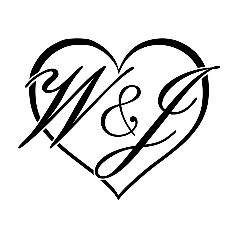 1000x1000 custom laser engraved bamboo cutting board, heart initials