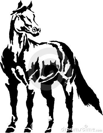 349x450 Western Halter Horse Clip Art Illustration Quarter Horse
