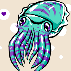 240x240 group of cute cuttlefish drawing baby