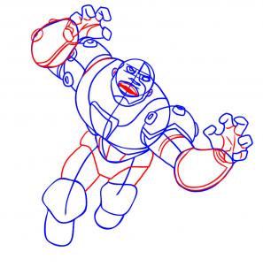 297x302 Draw Cyborg, Step