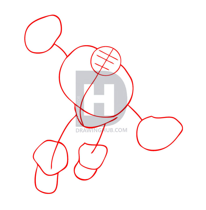 707x720 How To Draw Cyborg, Step