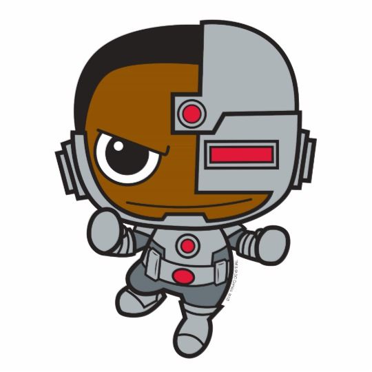 540x540 Mini Cyborg Cutout Animated Chibi, Baby Superhero
