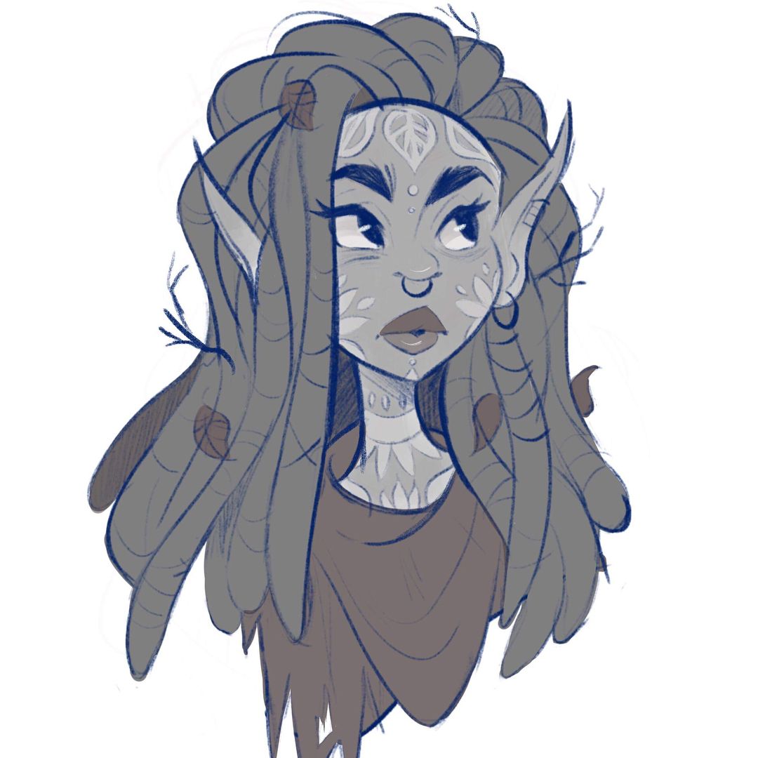 1080x1080 finally found the time to sketch down my new dampd character fauna i