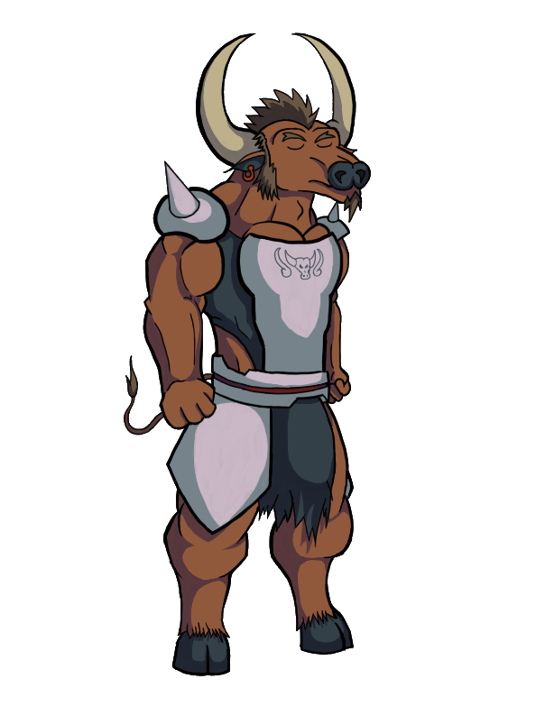 594x804 I Finished My Drawing Of My Dampd Character, Thaben The Minotaur