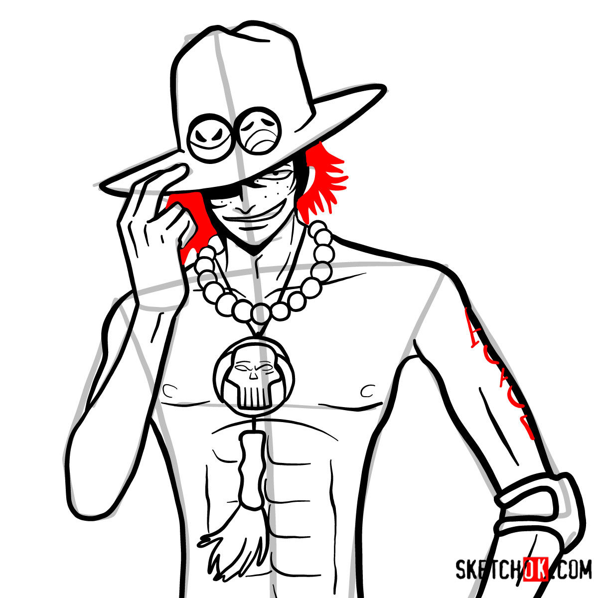 1200x1200 How To Draw Portgas D Ace One Piece