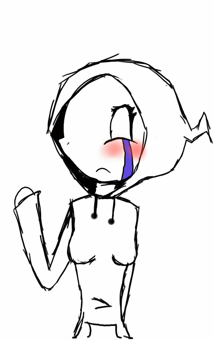 707x1131 Sad Girl In A Hoodie Drawing Base! D