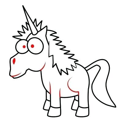 400x413 Unicorn Drawing