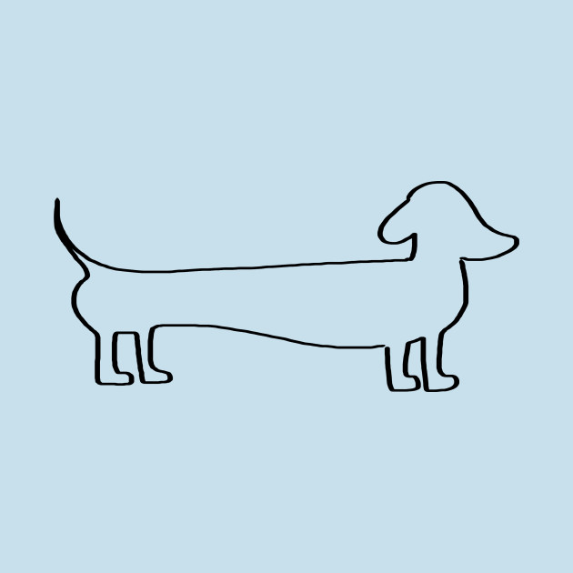630x630 Dachshund Silhouette Black