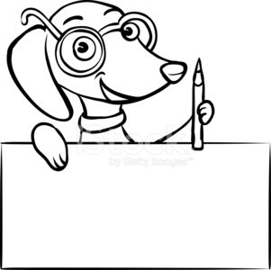 301x300 Whiteboard Drawing Cartoon Dachshund Dog With Pencil Stock Vectors