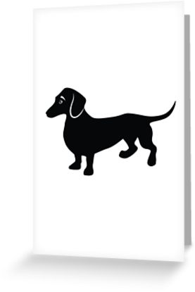 277x415 Cute Little Dachshund Drawing Greeting Cards