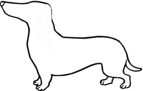 465x296 Dachshund Outline Template