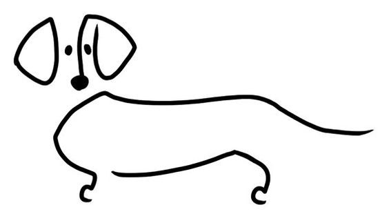 564x323 Daschund Line Drawing All My Favorite Things Dachshund