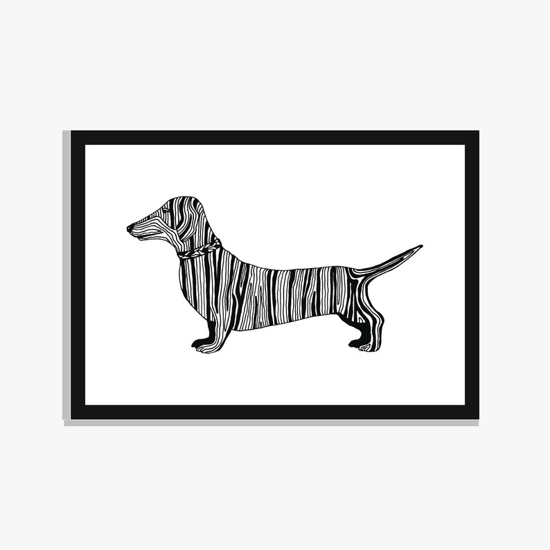 794x794 sausage dog print dachshund art sausage dog etsy