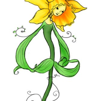 336x336 Daffodil Drawing Outline Flower Easy Lesson Line A Video Step