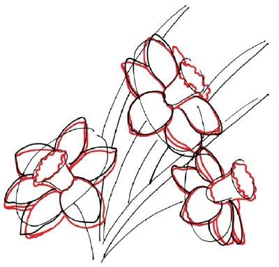 400x383 Landscape Line Drawing Of Daffodils Pictures And Ideas On Pro