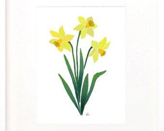 340x270 Daffodil Painting Etsy