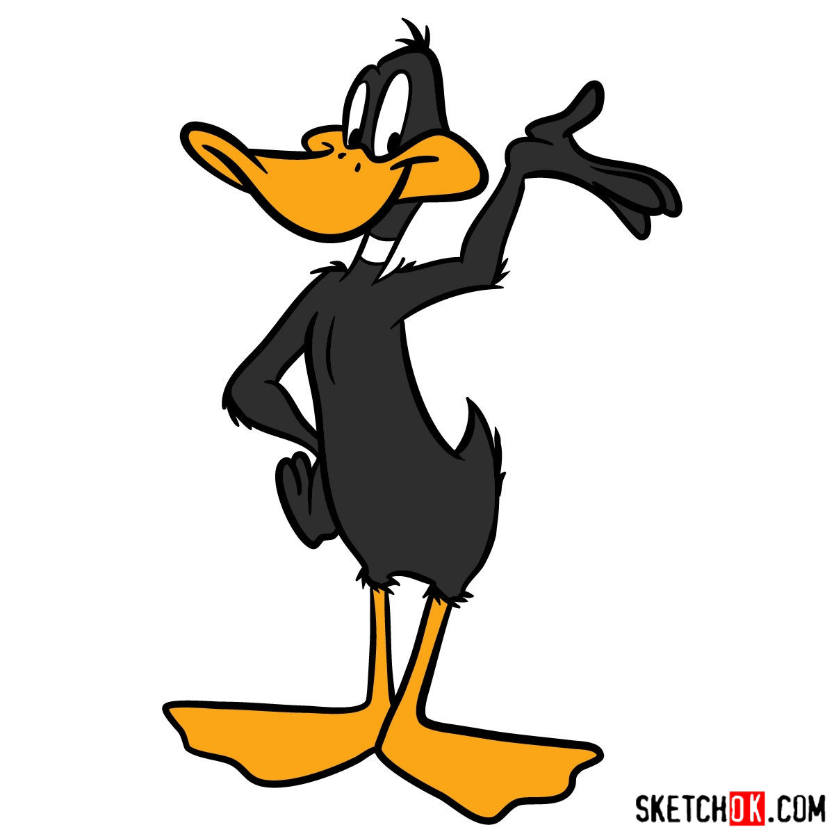 1200x1200 How To Draw Daffy Duck