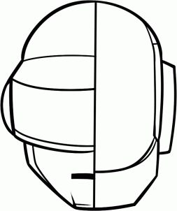 253x302 How To Draw Daft Punk Helmets