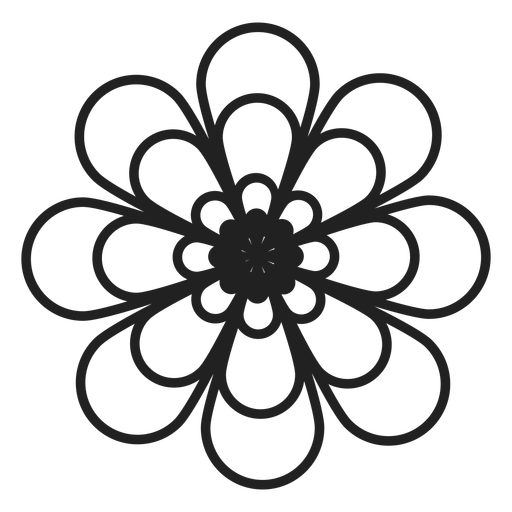 512x512 Stencil Dahlia Flower Transparent Png Clipart Free Download