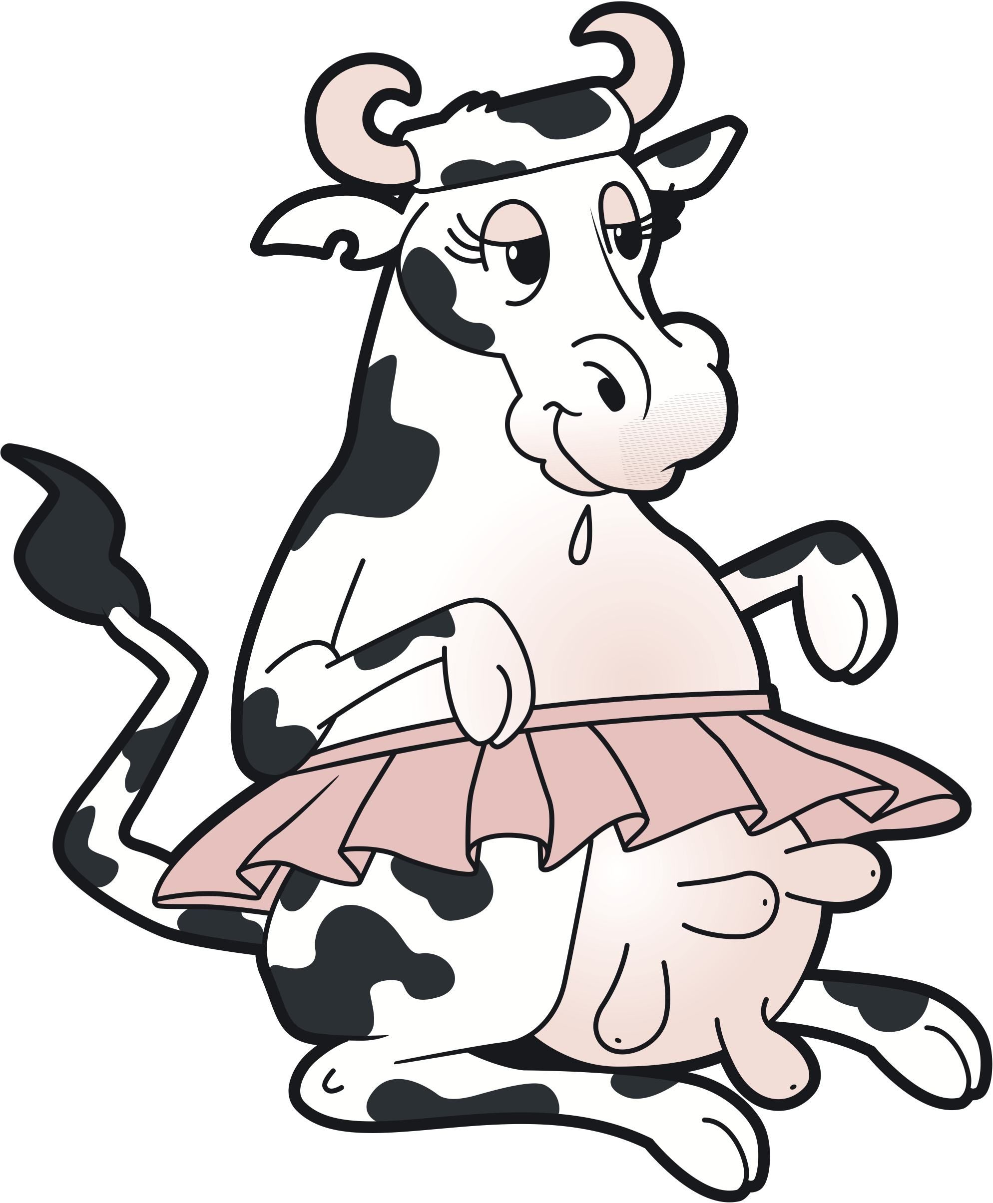 1988x2409 Cartoon Dairy Cow