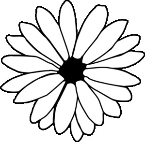 299x294 Daisy Outline Clipart For Daisy Outline