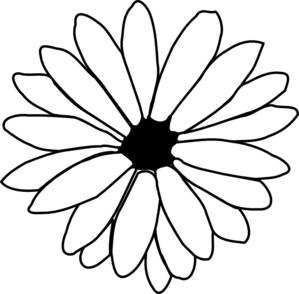 299x294 Daisy Outline Clip Art