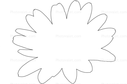 418x279 Daisy Outline, Line Drawing, Shape Images, Photography, Stock