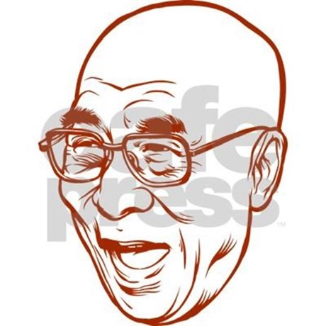 460x460 laughing dalai lama tote bag
