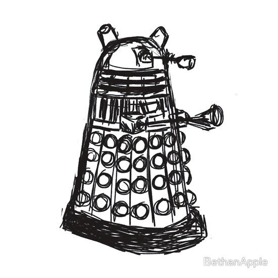 550x550 Dalek Sketch Kids Clothes