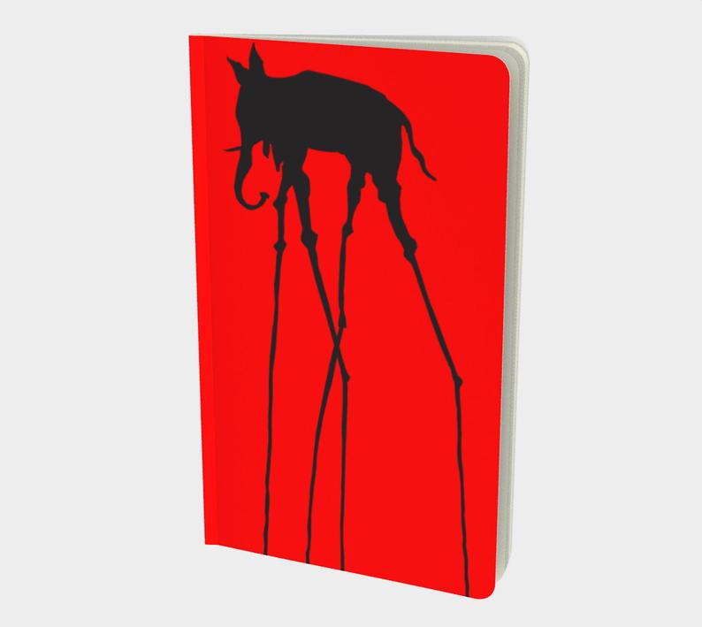 794x709 salvador dali elephant notebook etsy