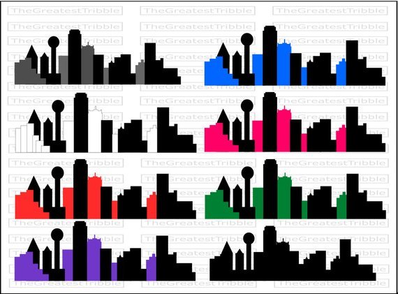570x421 Dallas Skyline Drawing