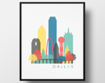 340x270 Dallas Skyline Etsy