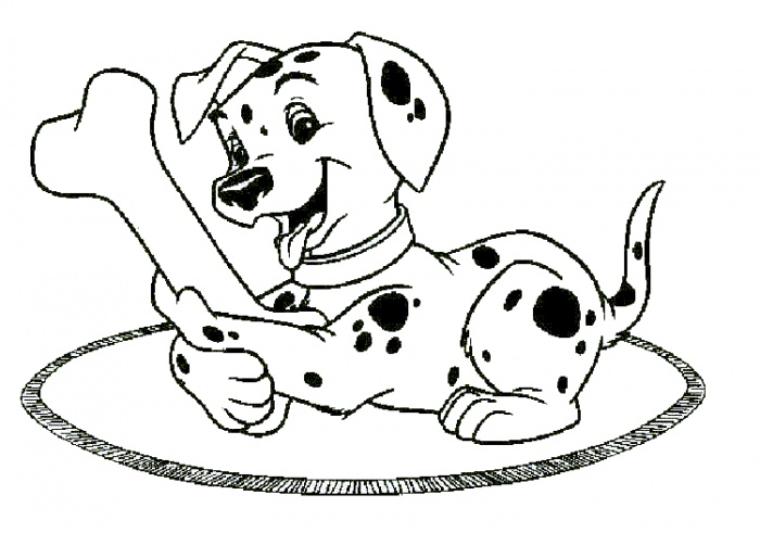 700x491 Dalmatian Dog Coloring Page