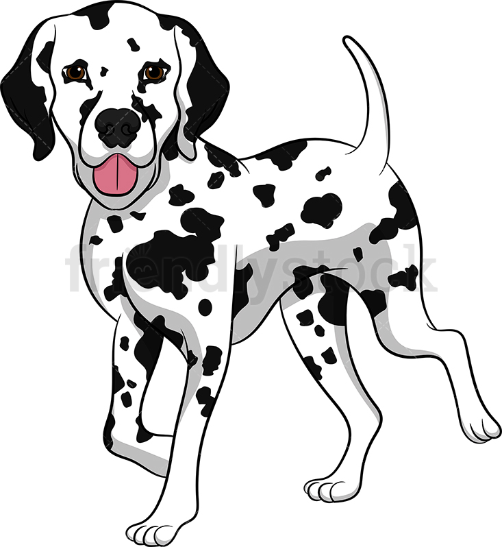 733x798 Walking Dalmatian Dog Cartoon Vector Clipart
