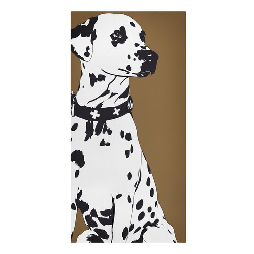 500x500 Dalmatian Drawing Print On Canvas Port