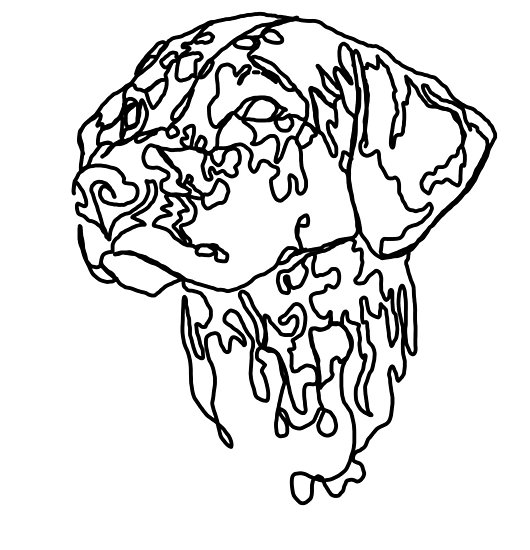 530x550 Dalmatian One Line Photographic Print