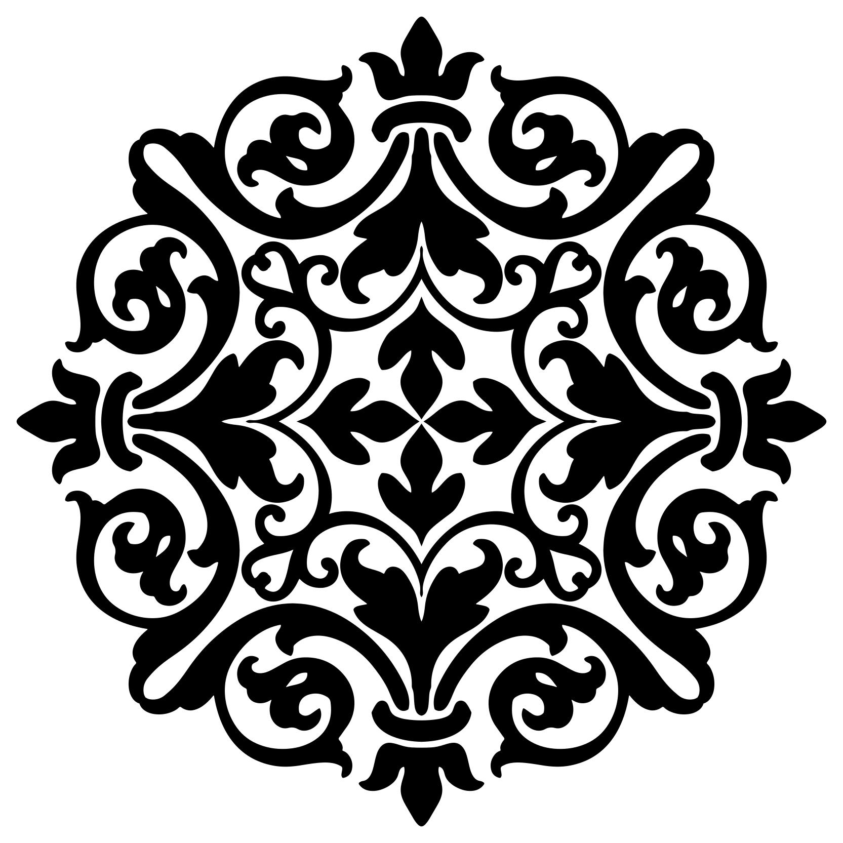 1665x1665 Damask Ornament Clipart