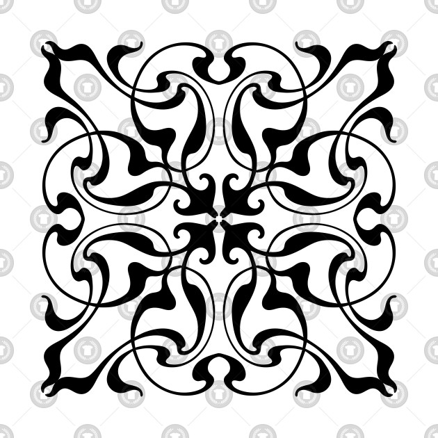 630x630 Damask Block Print